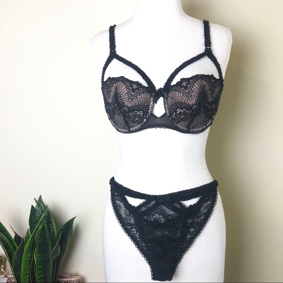 Adore Me Black Paolina set - Picture 2 of 7